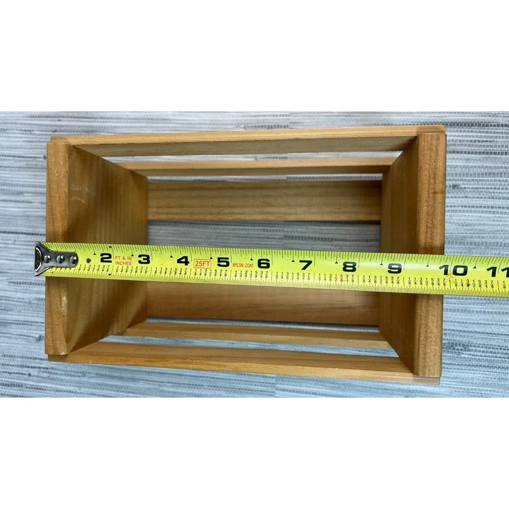 Napa Valley Small Wooden Crate Decorative CD Storage Box Rustic Display 10x6x5.5